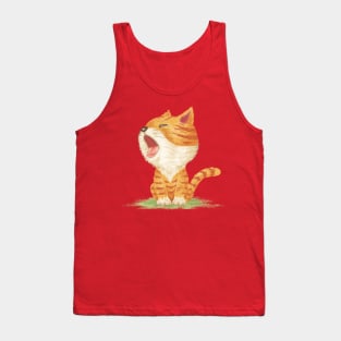 Cat to yawn Tank Top